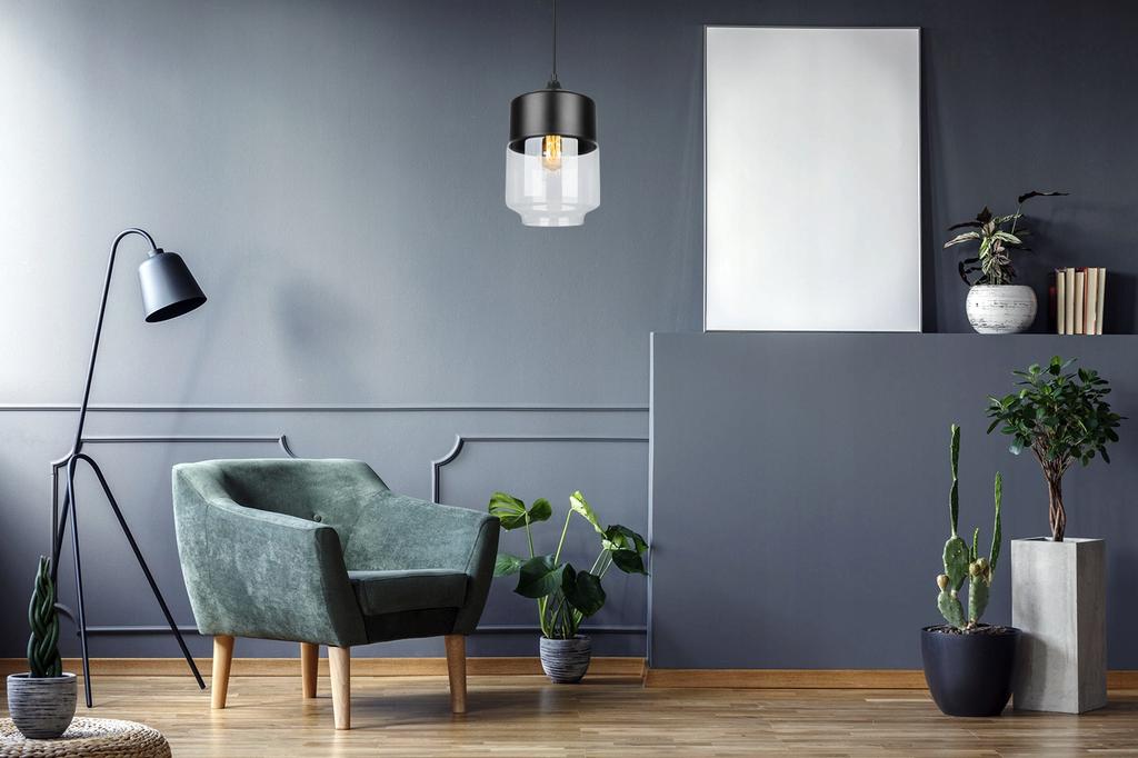 HANGING CEILING LAMP, GLASS PLAFON, LED LAMP