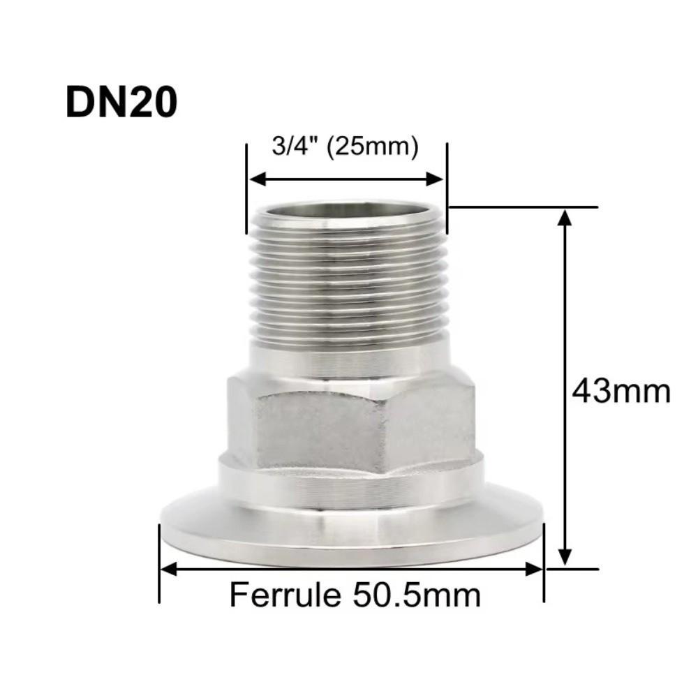 Sanitary Grade Triple Clamp Adapter SS304 Stainless Steel Sanitary Grade Fitting Fluid Systems