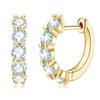 Minimalist Crystal Studded Earrings Temperament Plain Round Earrings Zircon Ear Stud  Wedding