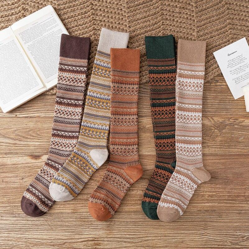 Net Style Socks Cheap Socks Women's Middle and High Tube Calf and Knee Socks Ins Ethnic ...