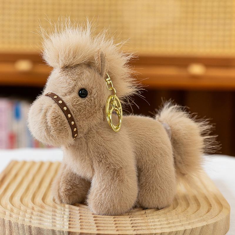 Cute Little Horse Plush Pendant - Year of the Horse Zodiac Keychain Ornament Gift