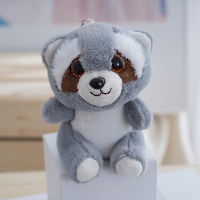 Cute Little Raccoon Plush Toy Keychain Fluffy Panda Doll Bag Pendant Gift