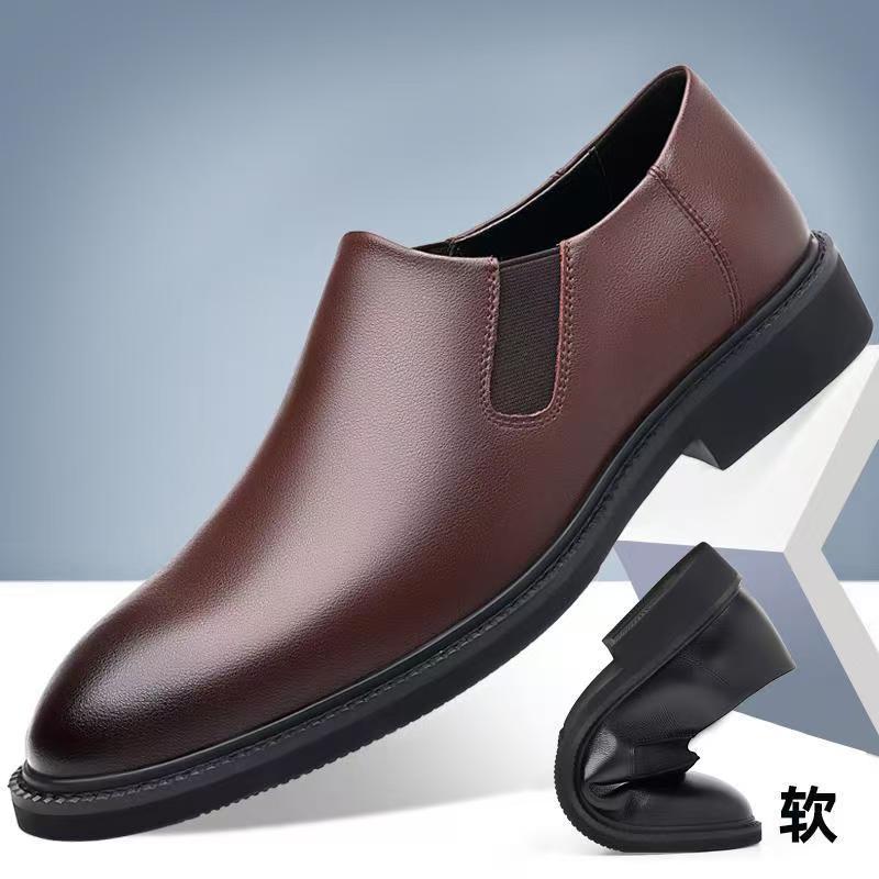 Versatile men's business fashion soft sole rubber comfortable dress casual foot cover breathable daily trend gentleman shoes