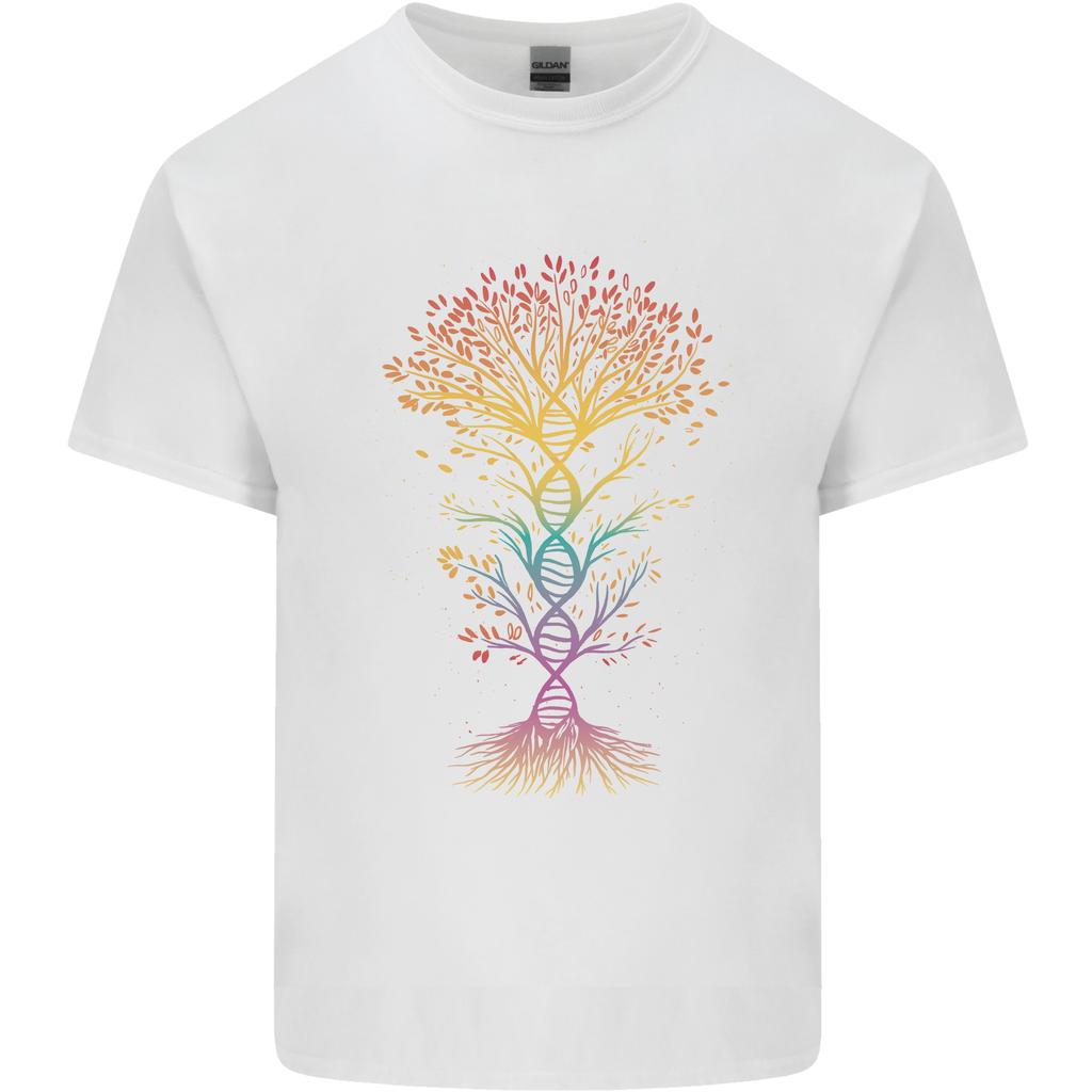 Colourful DNA Tree Biology Science Unisexs Light Cotton TShirt