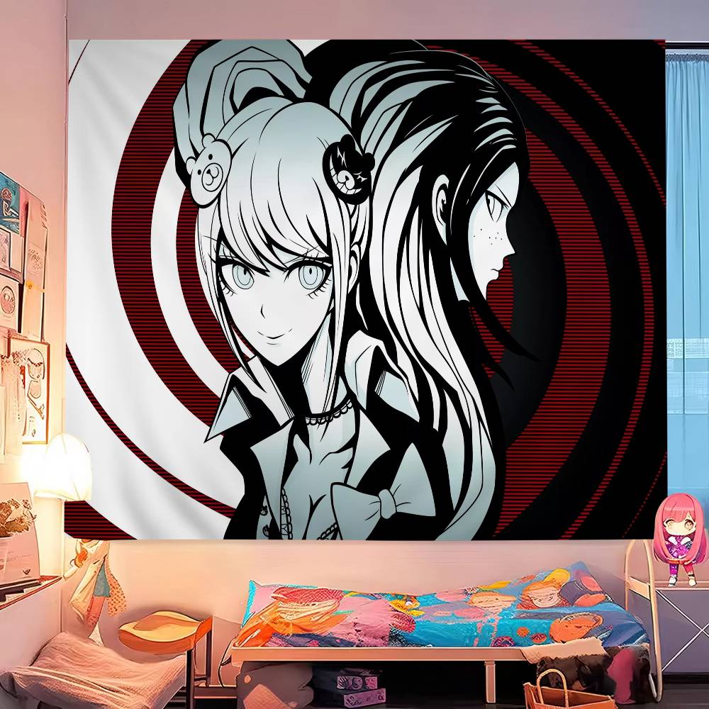 Anime Gra Danganronpa Wisząca Bohemian Tapiseria Bohemian Tapiserie Ścienne Mandala Kawaii Wystrój Pokoju