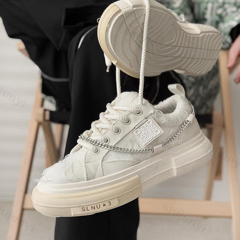 Men's Sneakers 2025 New Retro Comfortable Outdoor Skateboard Shoes Platform Lace Up Running Casual Sports Canvas Shoes