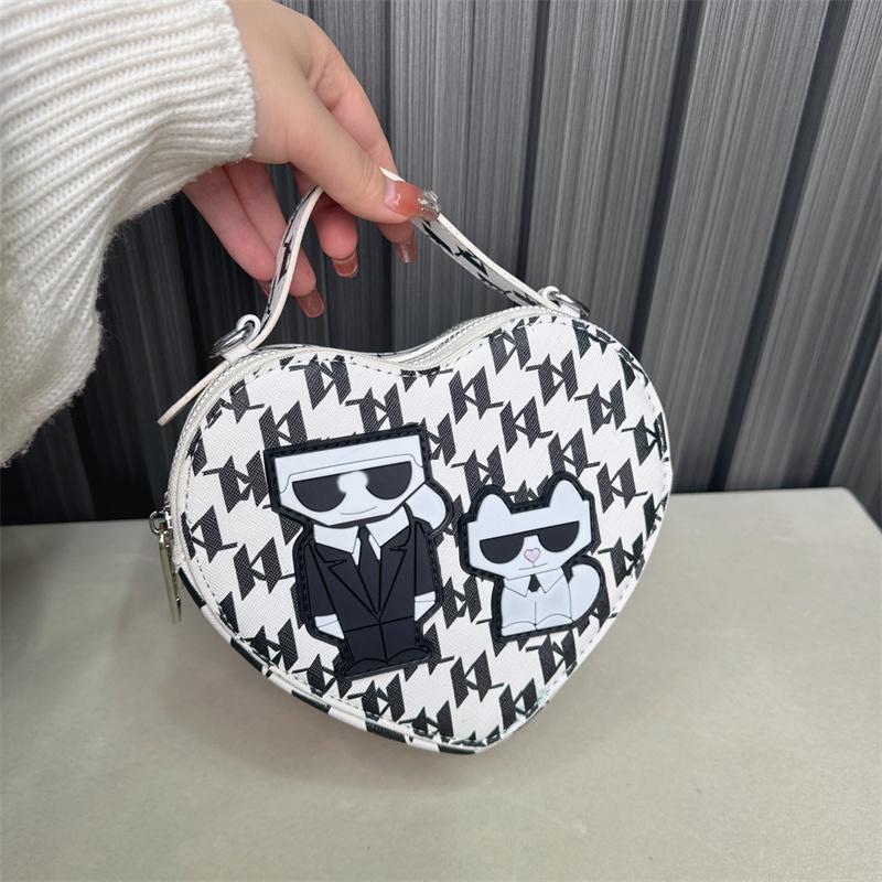 

Новый модный нишевый дизайн в форме сердца, популярная женская сумка через плечо с мультяшным принтом любви
