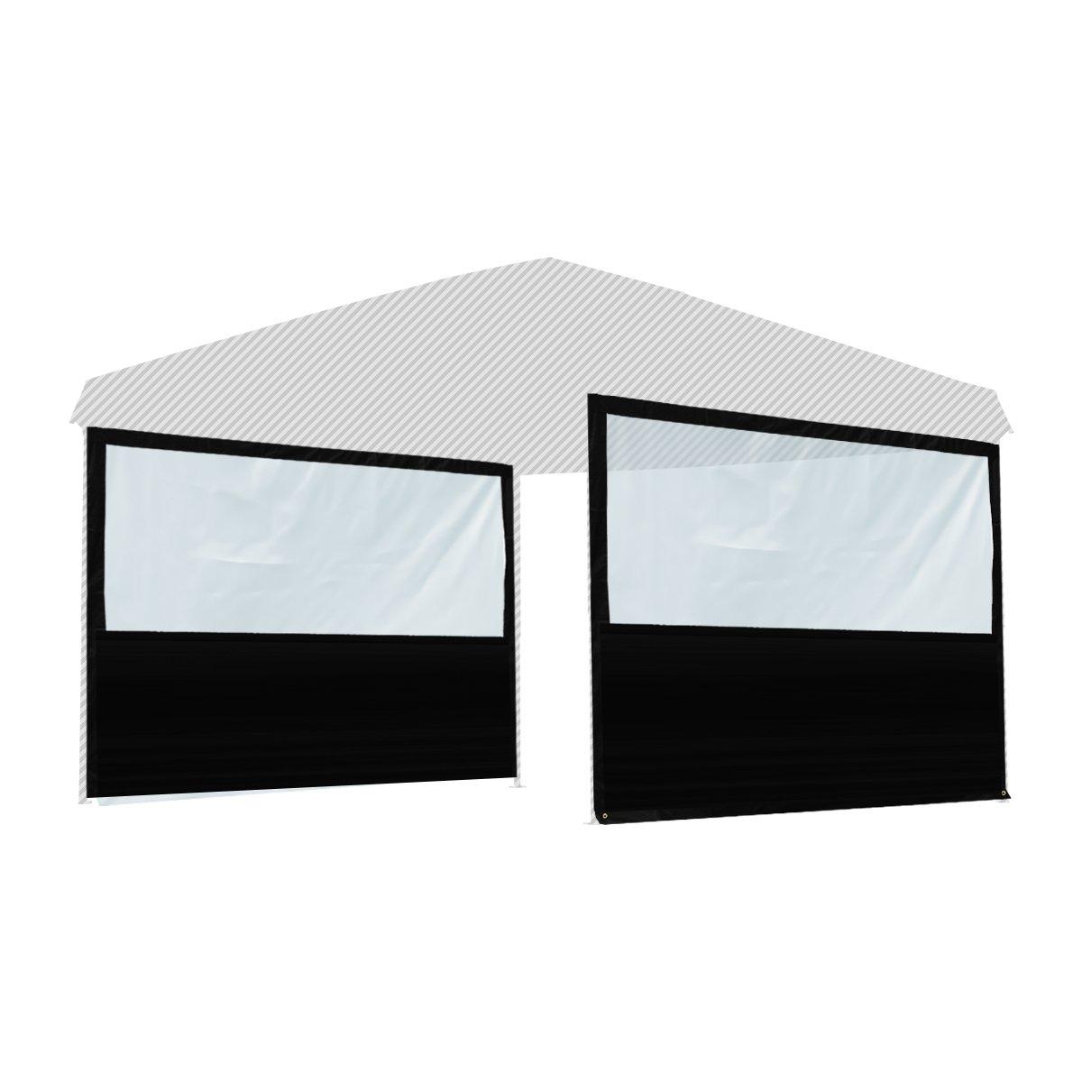 

FIELDOOR Tarp Tent Side Sheets, Wall-Mounted, for Steel and Aluminum Tarps [Half Clear] [3.0m Only] [2 Sheets]