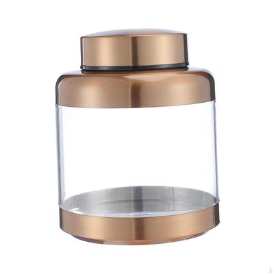 Airtight Storage Jar Honey Clear with Lid Counter Top Food Container Spice for Candy Tea