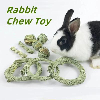Grass Ball Grass Ring Pet Teeth Grinding Toys Hamster Rabbit Chew Toy Tooth Cleaning Molar Small Animal Accessories