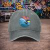 pc Unisex Surfer Sunset Pattern Vintage Washed Baseball Cap  UnisexS Trendy Hat  Versatile Duck Tongue Hat  Fun Print  A Uniq