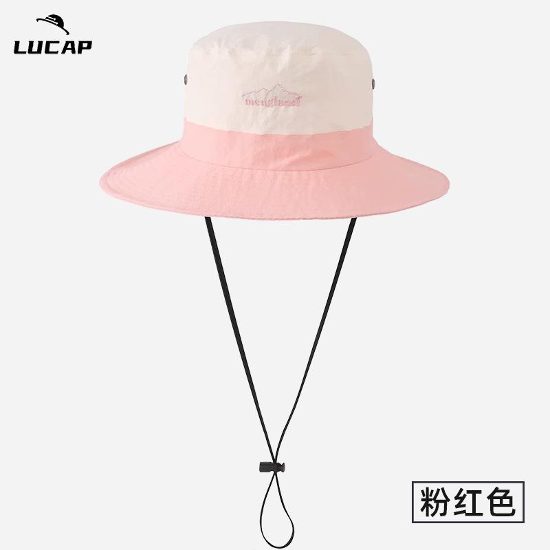 Summer Sun Protection Bucket Hat Women's Outdoor Big-brimmed Fishing Hat Hiking Camping Waterproof and Light Versatile Mountaineering Hat