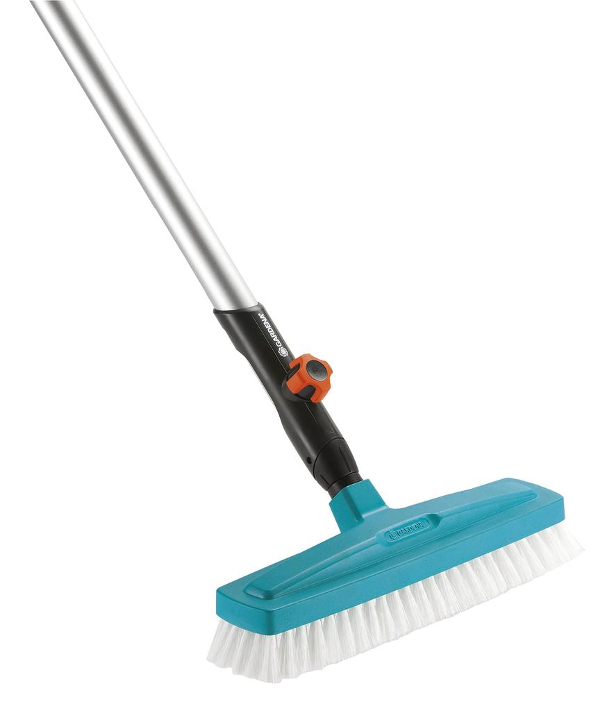 GARDENA Floor Cleaning Brush for Indoor Combi Turquoise 30cm Product Up to 25 Years Cleaning, System, Blue/White, Width, 3639-20, Warranty