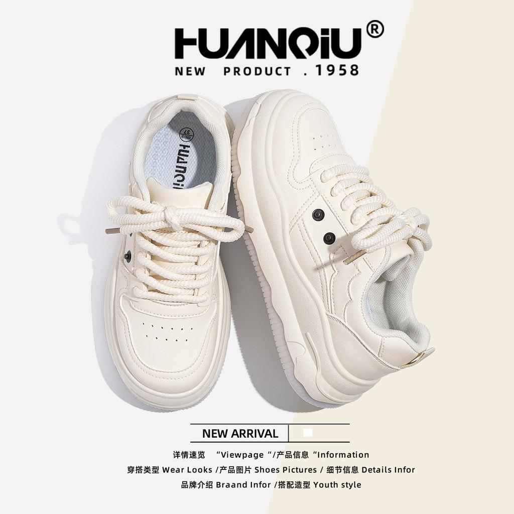 Global Schuhe mit dicker Sohle Damen ZHQ5267-1 neu Herbst vielseitige Nische lässige kleine weiße Schuhe Damenschuhe Tide