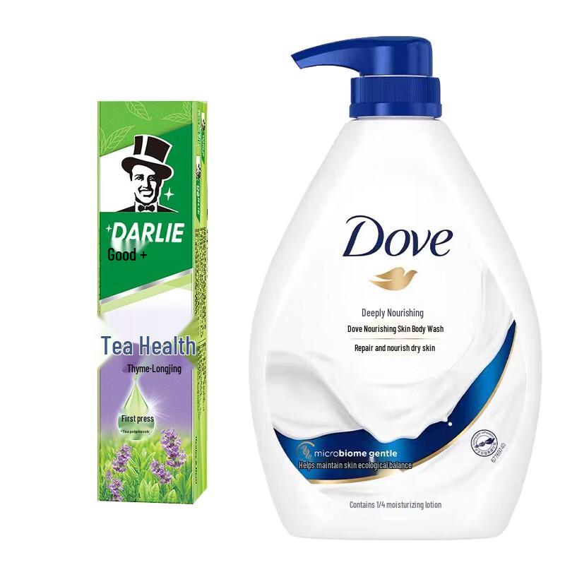 Darlie Tea Care Toothpaste & Dove Shower Gel Family Pack