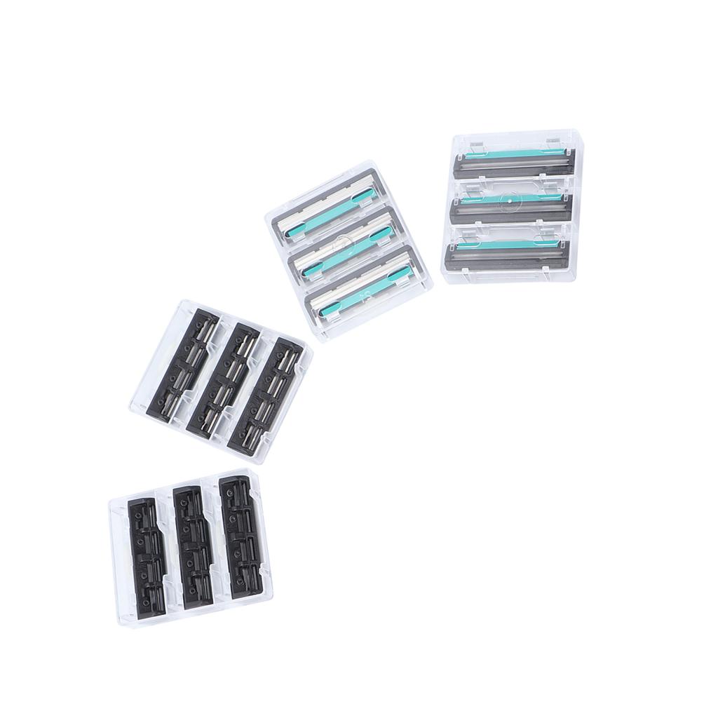 12pcs Compatible Twin Razor Blade Retro 2 Layered Razors Blades Refills for Male