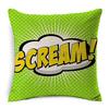 Cotton Linen Throw Pillow Cover American Pop Art Cushion Cover Pow Bang Wow Love Pineapple Modern Decorative Sofa Cushion Covers