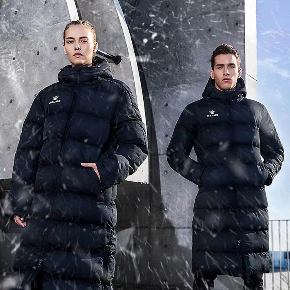 Kelme 8261Mf1014 Sportovní Dlouhá Prošívaná Bunda Černá
