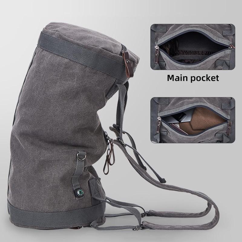Modische Handtasche, Outdoor-Sportrucksack, großvolumige Canvas-Multifunktions-Reiseaufbewahrungstasche, Unisex-Beuteltasche