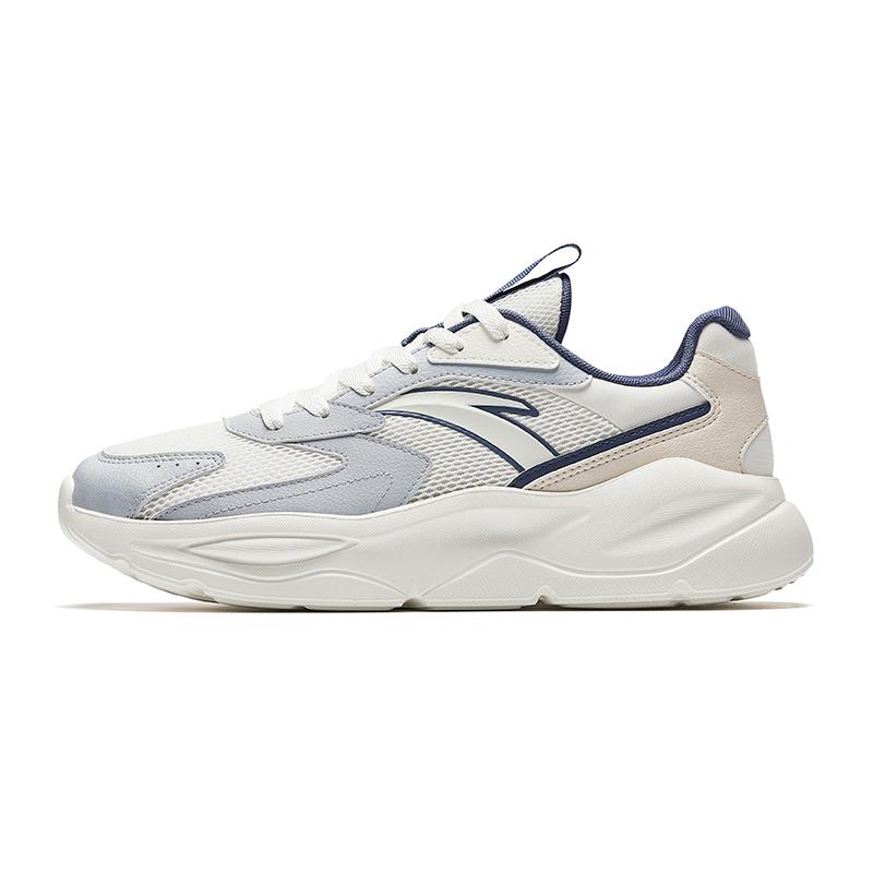 

Anta Unrestrained Series Comfortable Fashion Versatile Non-Slip Breathable Lightweight Low-Top Casual Shoes Men sneaker White Blue 912528833-1 45