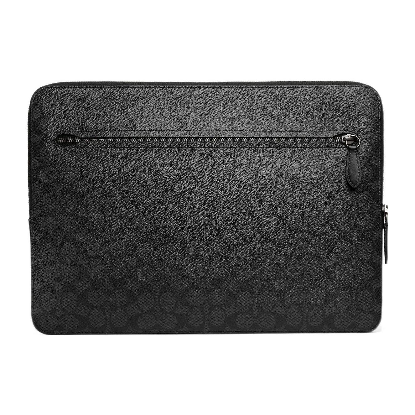 

Сумка для ноутбука Coach на блискавці 38 Класична монограма З покриттям з полотна З дрібною телячою шкірою Велика чоловіча сумка для ноутбука Чорна CJ799-CHR Basic Set (Bag+Dust Bag)