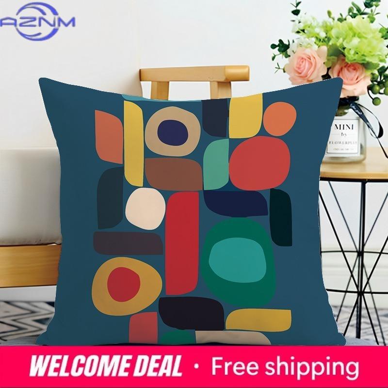 Kreativer Geometrischer Druck Dekorative Kissenhülle Schlafzimmer Wohnzimmer Quadratische Kissenhülle