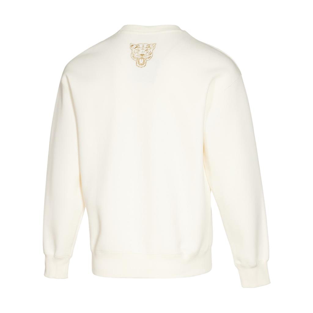 Puma Comfortable Embroidered Crew Neck Long Sleeve Sweatshirt Unisex Sweatshirt Off-White 536578-93