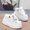 Fashion 11CM Chunky Platform Sandals for Women Summer Thick Bottom Clogs Slippers Woman Closed Toe Non-Slip Beach Garden Shoes Slide