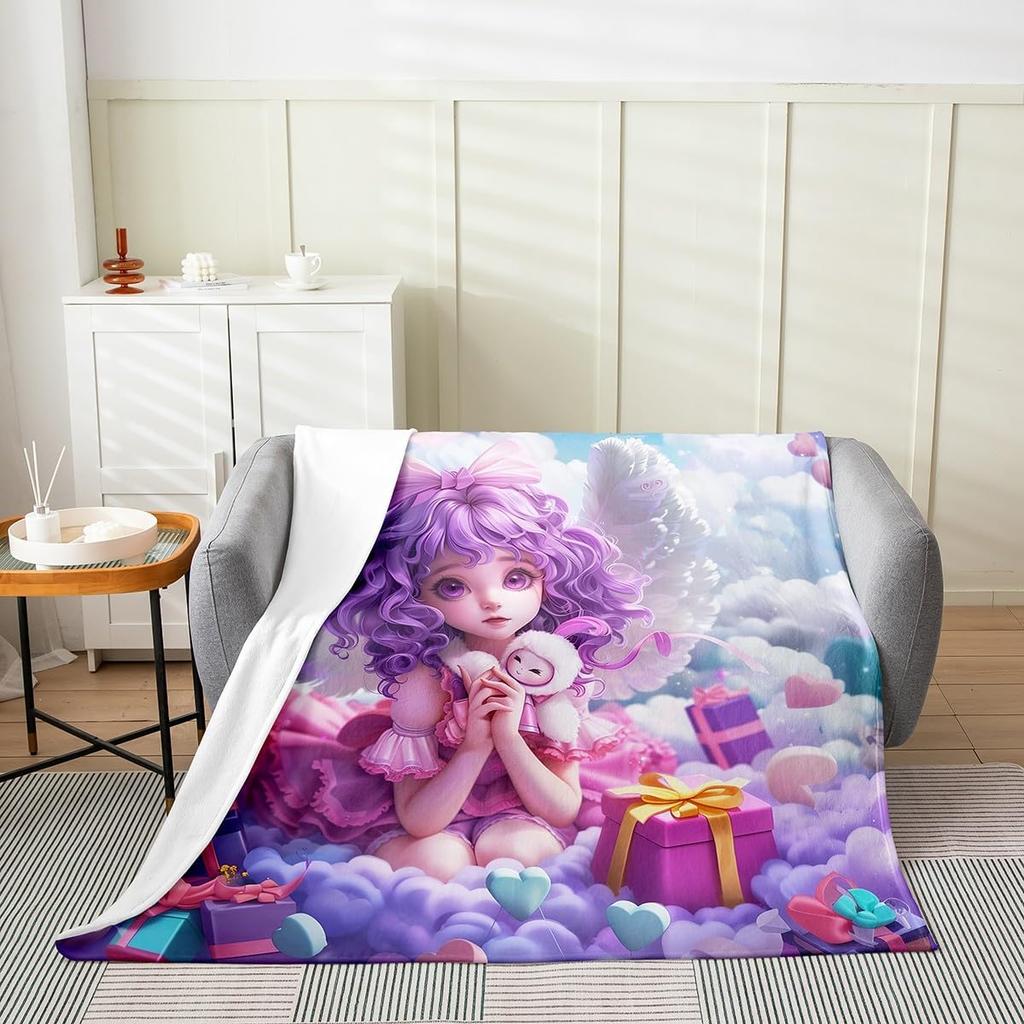 Japanese Style Blanket White Black Crane Throw Blanket Cherry Blossoms Fleece Twin Geometric Plaid Fuzzy Blanket All