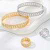 Elegant European Hollow Rhinestone Bracelet & Ring Set