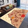 Tappeto Carino con Stampa Capibara Antiscivolo Multiuso Tappeti per Soggiorno Tappetino per Ingresso Corridoio di Casa Decorazione per la Casa