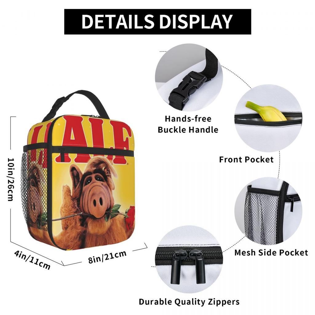 Alf Daumen Hoch Alien Leben Isolierte Lunchtasche für Damen Kinder Auslaufsichere Lebensmittelboxen Thermische Lunchbox Tragetasche