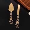 Luxury Metal Cake Knife & Spatula Set - Elegant Tableware for Weddings & Home