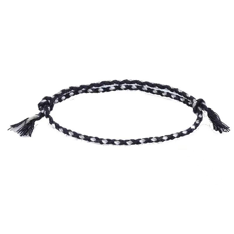Boho Four Strand Color Handmade Waterproof Woven Thread Wrap Bracelet Simple Rope Knot Bracelet Friendship Bracelets