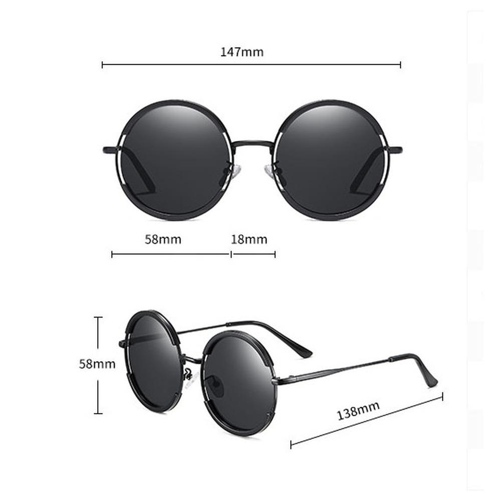 round frame polarized sunglasses