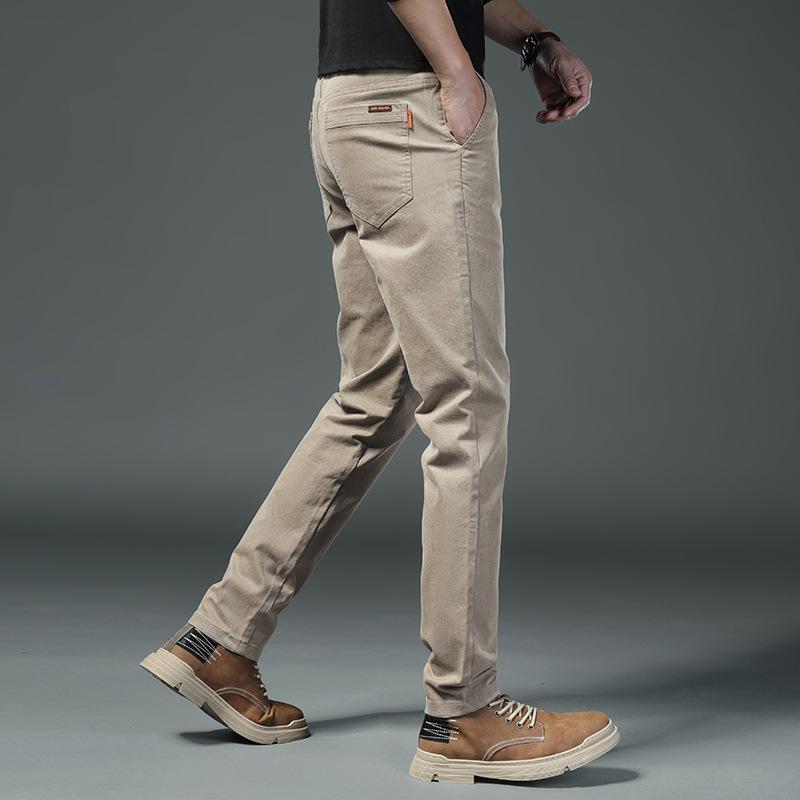 2026 New Plush/Regular High End Men'S Casual Pants Spring And Autumn Loose Straight Leg Business Pants Men'S Autumn Long Pants