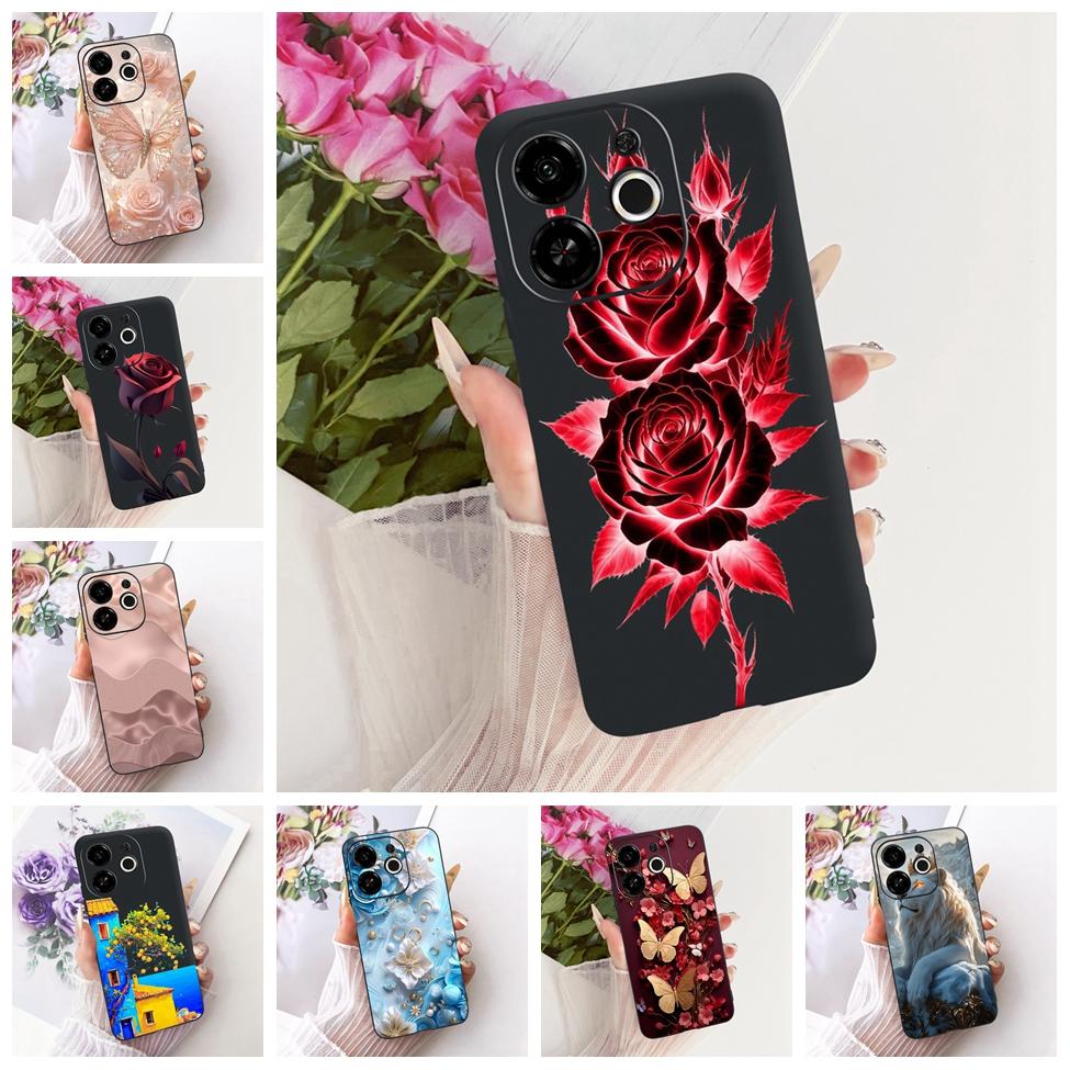 Phone Case For Tecno Pop 9 5G Cover Silicone Cute Cat Fashion Funny Painted Funda For Tecno Pop9 5G KL4 Casing
