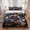 3pcs Friday the 13th Horror Movie Characters Comforter Set with Two Pillowcases (No Core), Home Decor, Gift, Polyester Fabric, Anime Cartoon