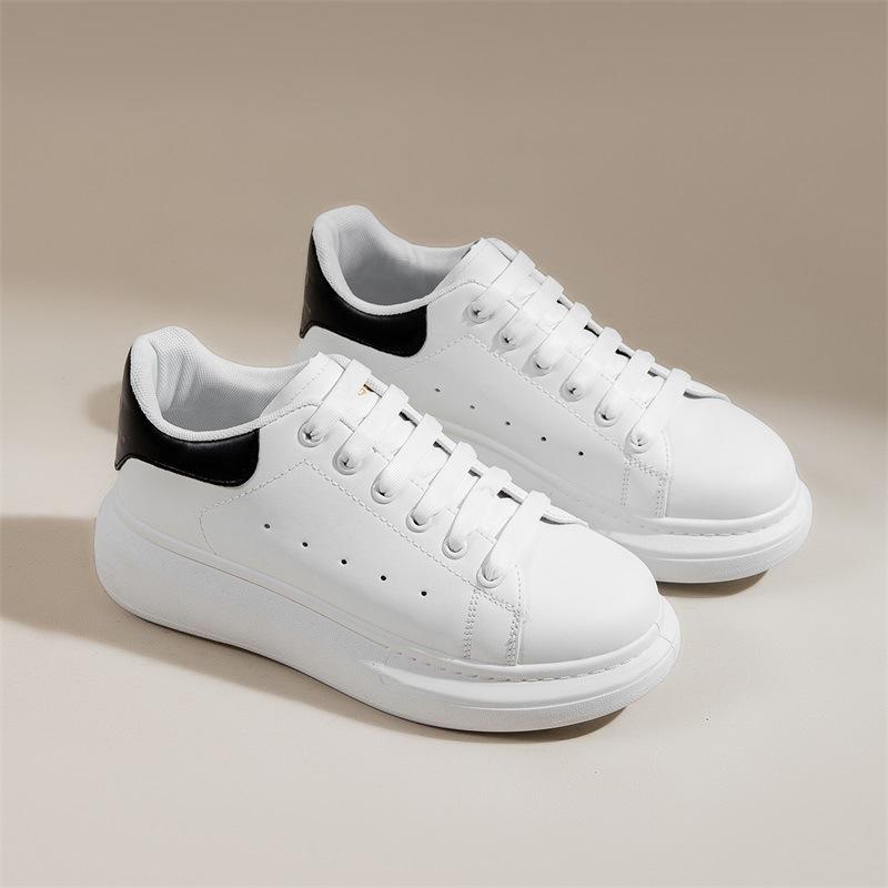 Fashion heightening little white shoes men's 2025 spring new versatile breathable casual shoes student platform non-slip sports shoes