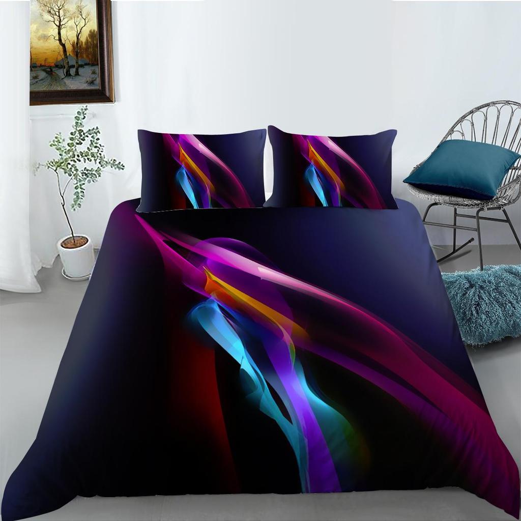 Povlečení s 3D barevným halo tiskem Jednolůžko Jednolůžko v plné velikosti se vzorem písku na polštář a povlak na přikrývku Pratelné a pohodlné Domácí dekorace