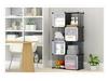 Modular Plastic Bookcase with Doors - Modern Simple Design