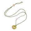 Jade Beads Safety Buckle Camellia Flower Necklace Female Temperament Long Rope Collarbone Chain Adjustable Chain Jewelry