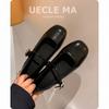 Sheepskin Inner Height Increase Single Shoes Women's Silver Shoes Genuine Leather with Skirt Evening Gentle Shoes Flat Mary Jane Shoes