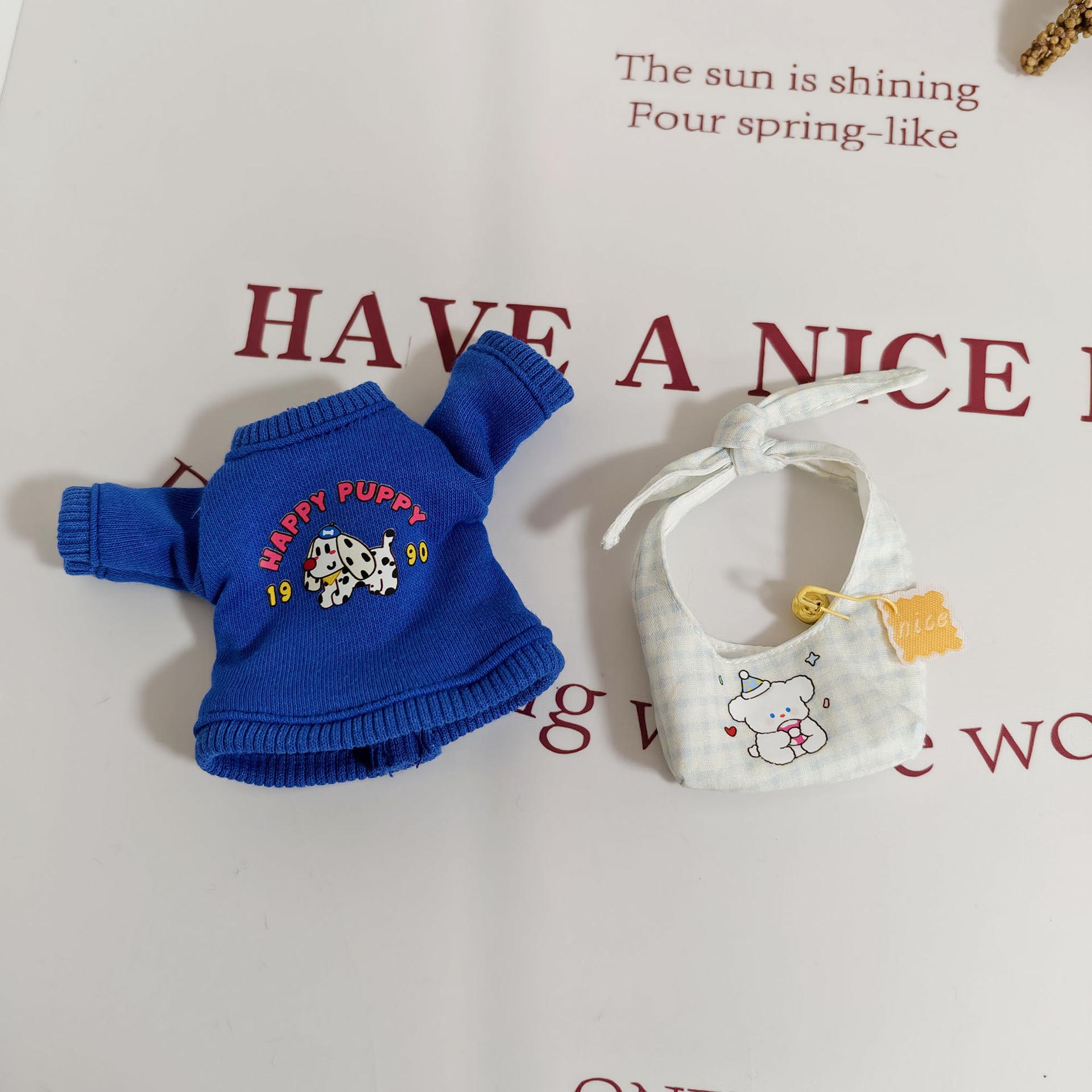 [Cloth Only] 20cm Doll Clothes Trendy Cartoon Hoodie Hat Enhance Doll s Look Adorable & Fashionable