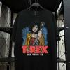 T-Rex schwarzes Baumwoll-T-Shirt Rockmusik Erwachsene S-5XL NI540