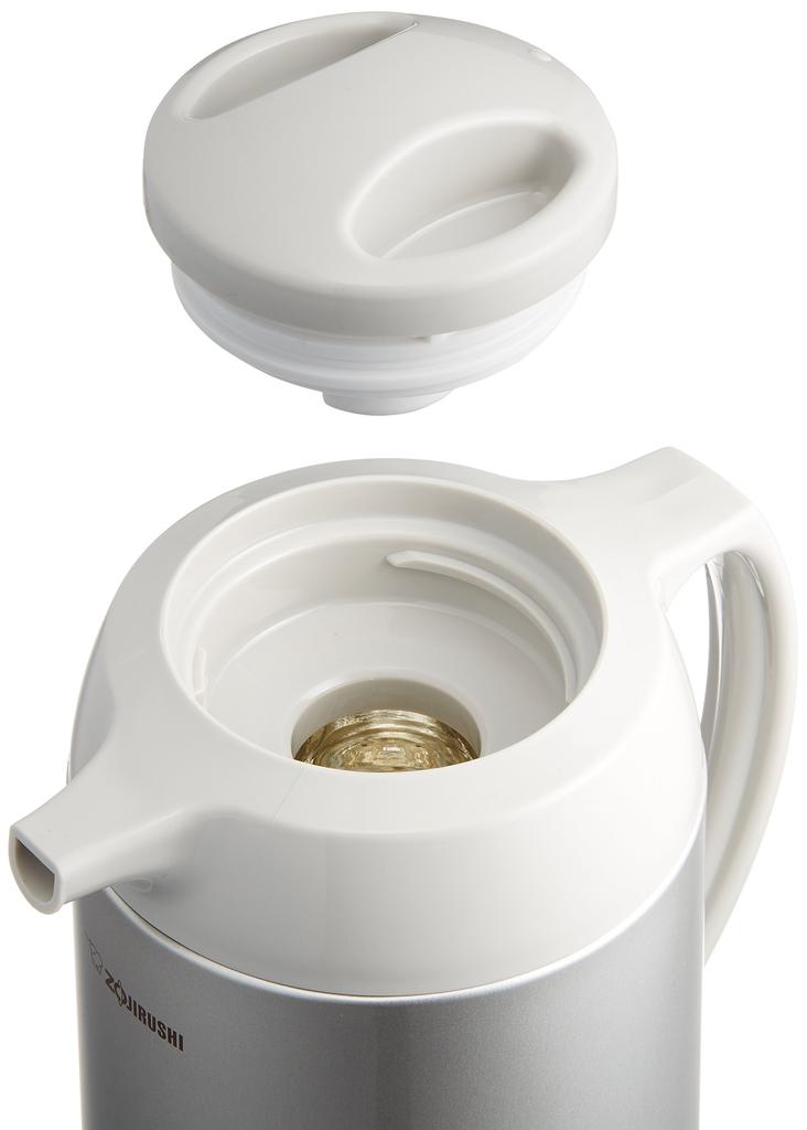 Zojirushi Glass Thermal Tabletop Metallic Thermos, Pot, 1000ml, Gray, AG-KD10-HM