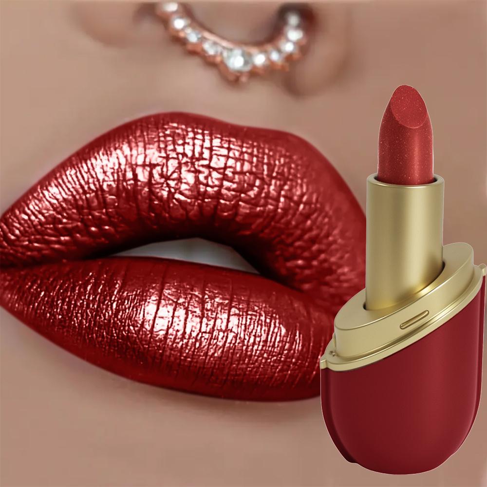GKGU Capsule Rossetto Colorato Idratante Non Sbiadisce Non Appiccicoso Lucido con Perlescenze Lunga Durata Idratazione