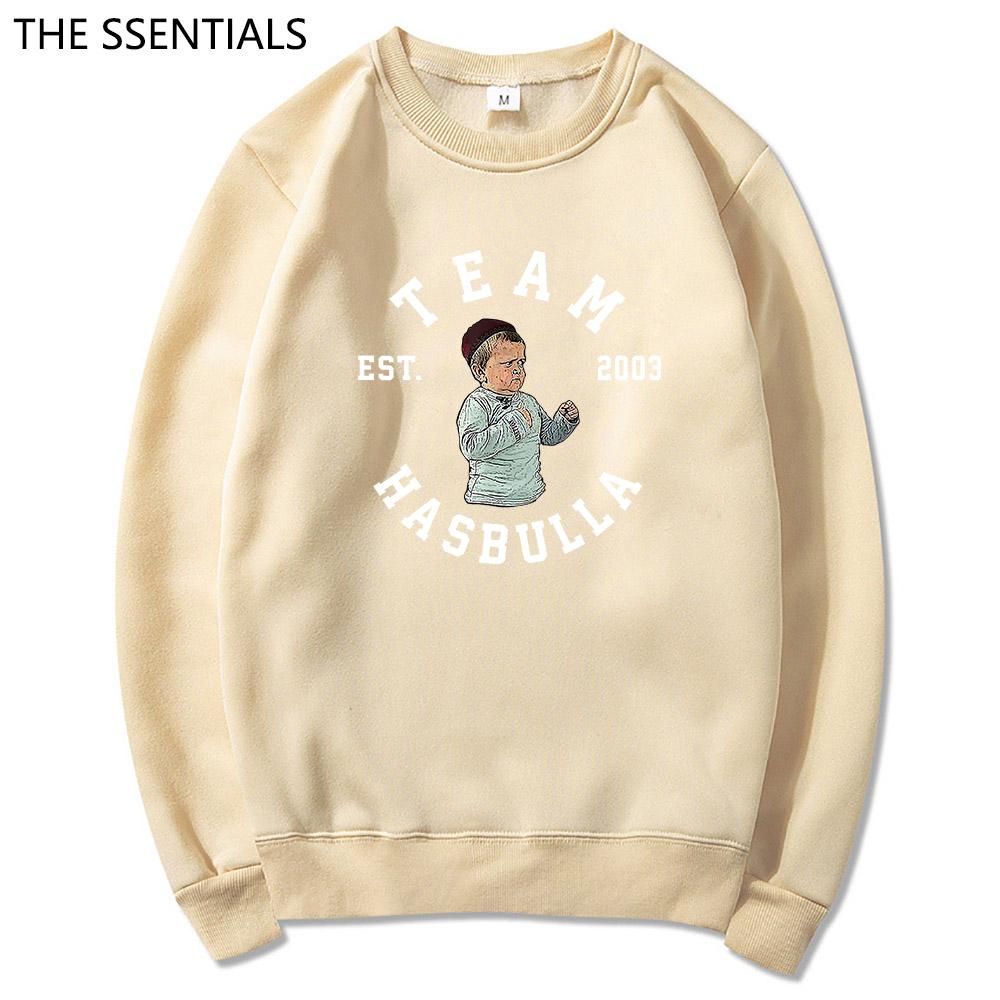 Felpa con cappuccio Team Hasbulla Classica Meme di combattimento Regalo per fan Mini Khabib Blogger Felpe con cappuccio Unisex Kawaii Pullover Felpe con cappuccio grafiche