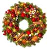 LED Christmas Wreath with PineCones Artificial Decorative Garland Reusable Lovely Xmas Door Wreath for Shopping Mall Decorations