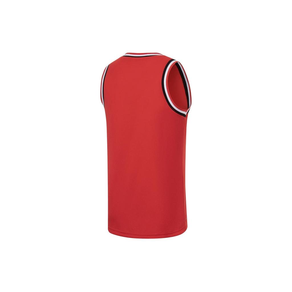 Li Ning Sports Basketball Series Logo Print Sweat-Wicking Competition Basketball Suit Men Sportswear Red AATT001-2